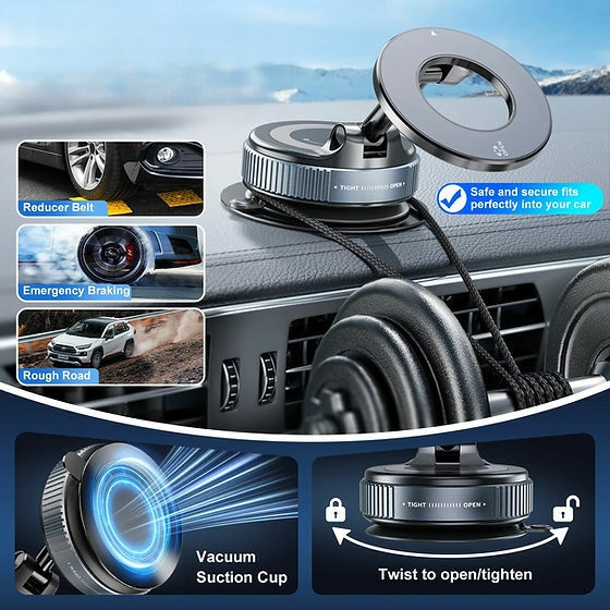 Support Téléphone Voiture 360° Rotatif – Magnétique