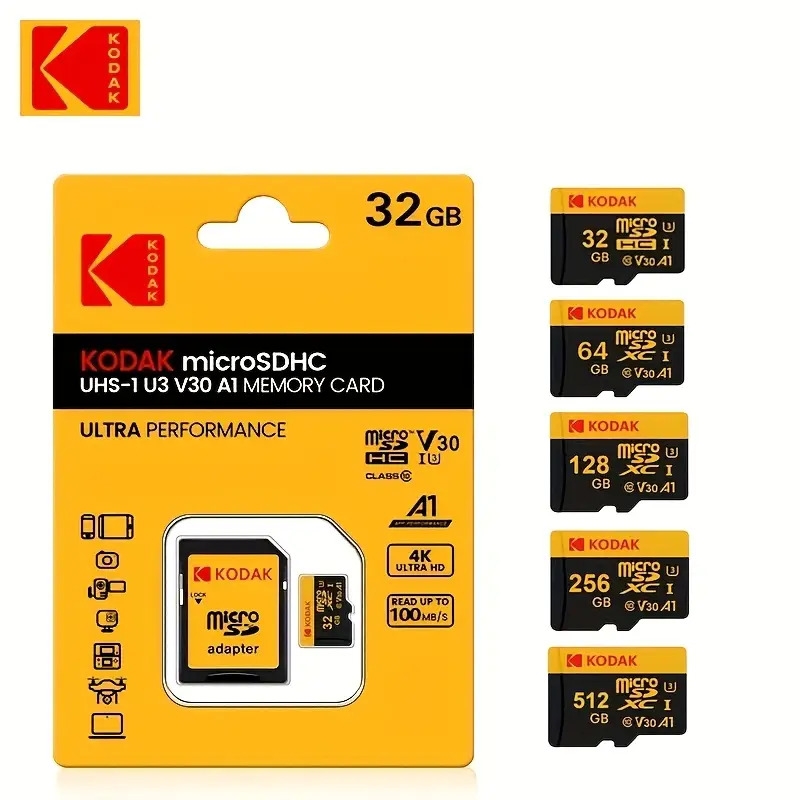 carte tf   avec une vitesse de jusquà 100 mb/s, classe 10 u3 uhs-i, adaptée à lutilisation 4k hd avec des adaptateurs   pour téléphones, haut-parleurs, caméras hd et appareils de jeu ! Détails du produit 1