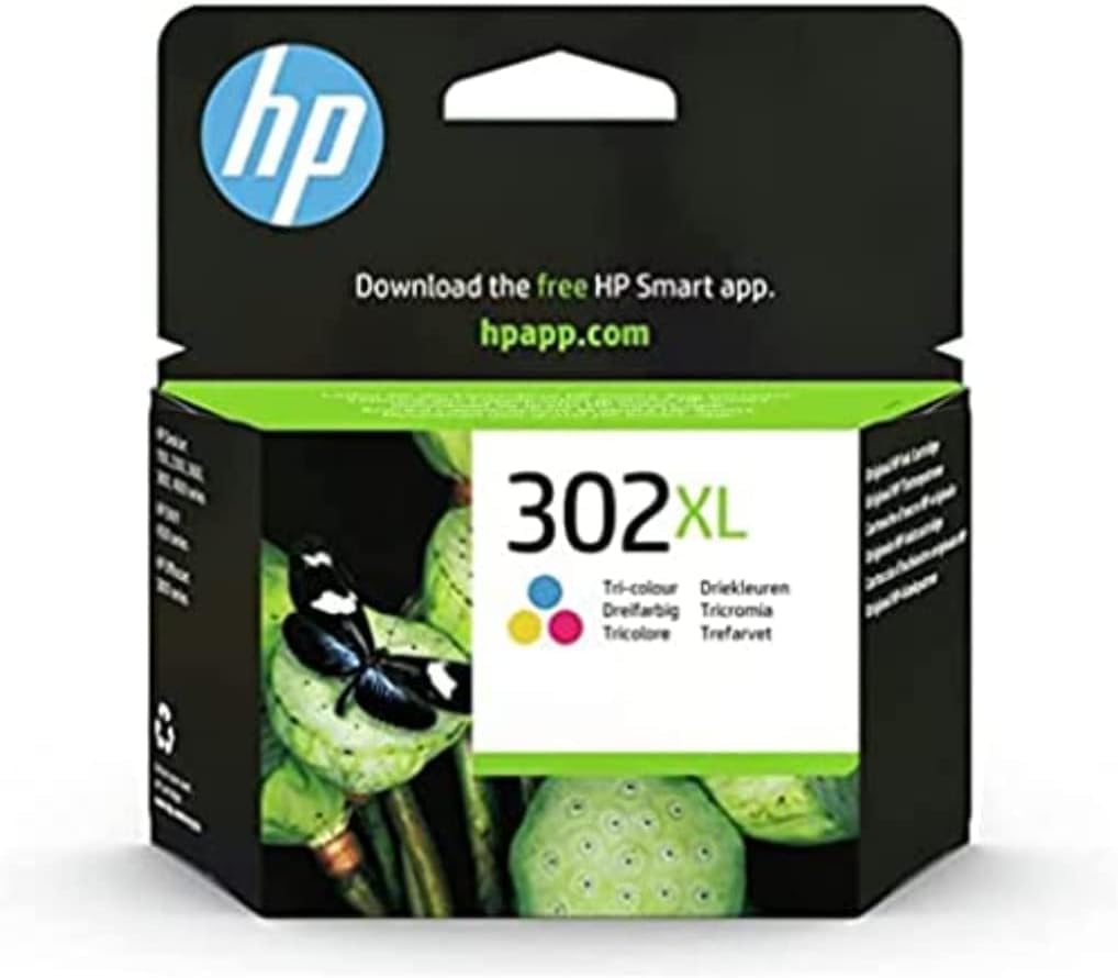 HP Genuine 302XL High Capacity Three Colour Ink Cartridge (F6U67AE)