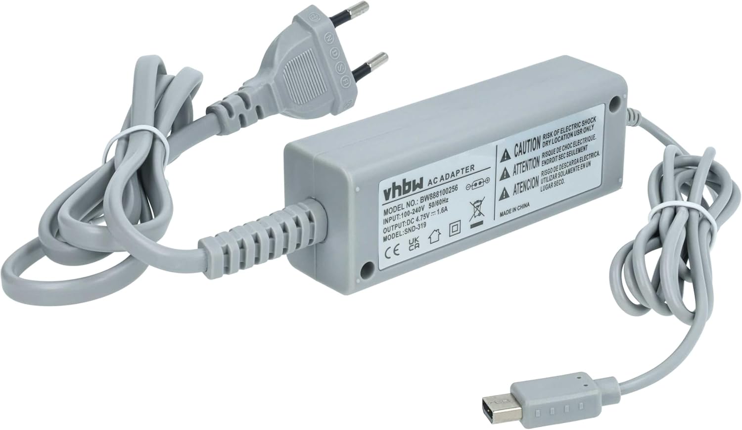 and S411==EMPTYvhbw Power Supply Compatible with Nintendo Wii U Gamepad Game Console