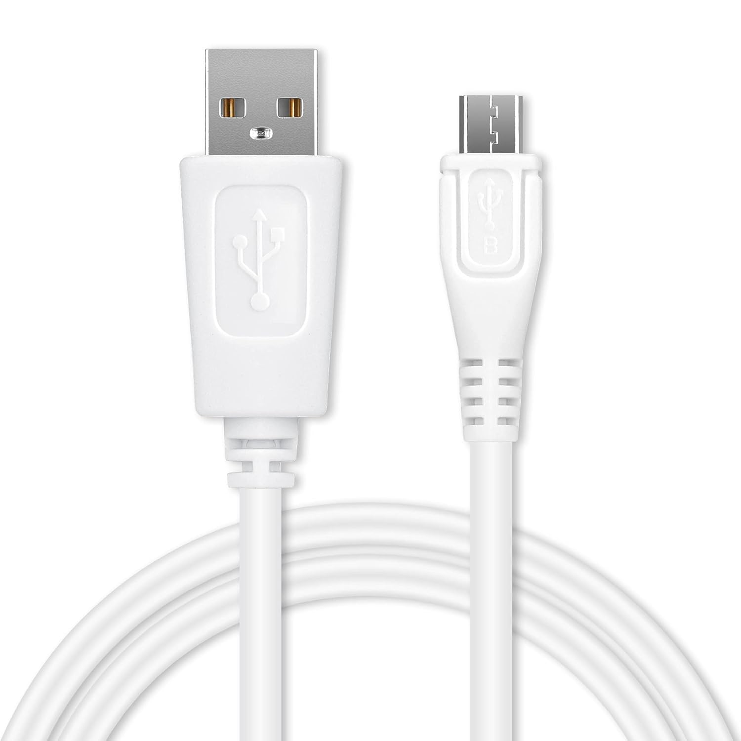 CELLONIC Micro USB to USB A 2.0 Cable for Samsung Galaxy Tab 3 8.0/3 10/4 7/4 8/4 10 / A 7 / A 10 / E 9.6 / Galaxy Note 8.0 Tablet Data Charge and Data Transfer 1A White PVC