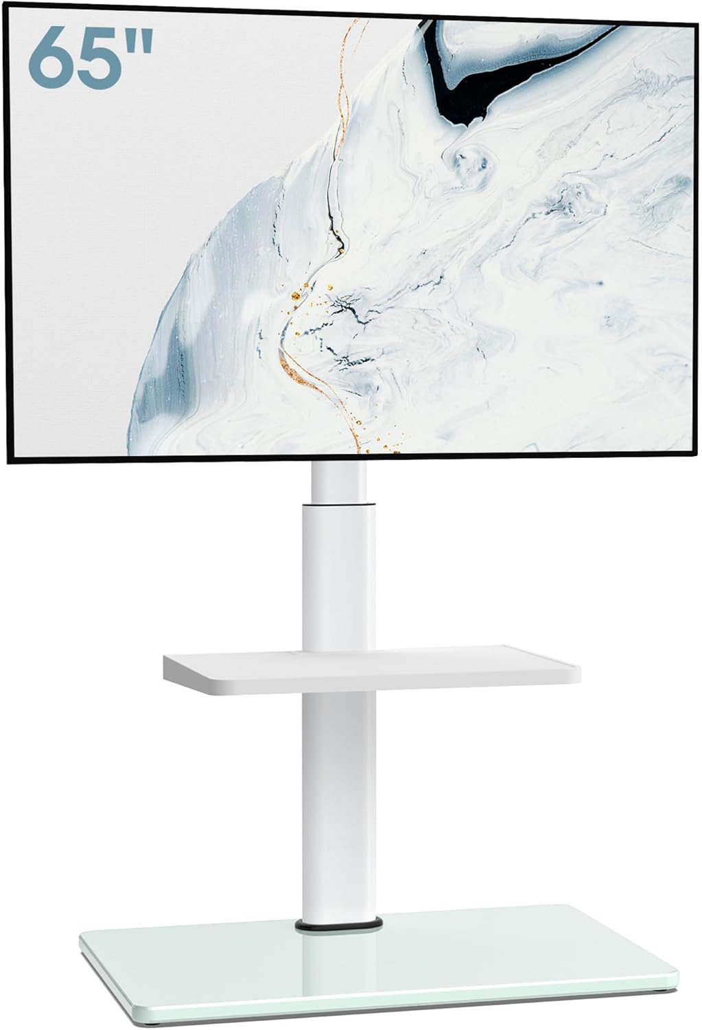 AOKCOS TV Stand on Stand for 32-70 Inch TVs, TV Stand with Height-Adjustable Shelf, 60° Swivel and Tilt 12°, Max. VESA 400 x 400 mm Max. Capacity 40 kg