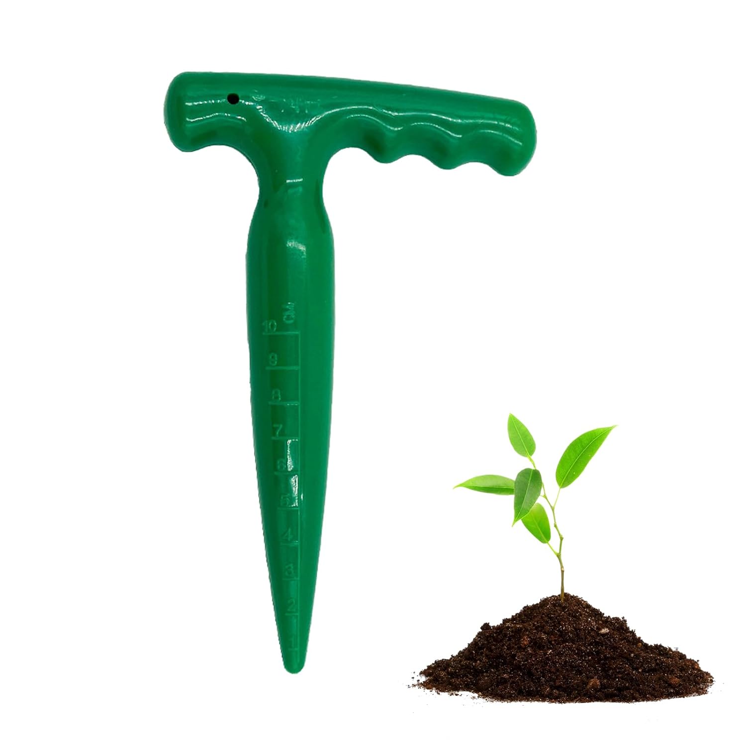 Bulb Planter Tool, Garden Punch Tool, Planter for Planting, Ideal Tool for Planting Gardening Dibber Tool Ideal for Vegetable and Flower Planter (Green)