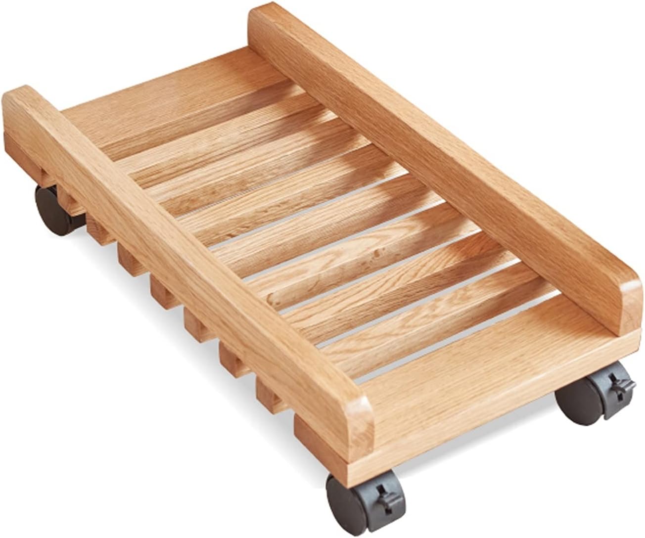 Support pour CPU CPU Panier de veille, bureau Pc Chariot de porte-tour avec roues de roulettes de verrouillage en bois Pc Tour Stand Stand Roulers Pc Supporter Support d'unité centrale