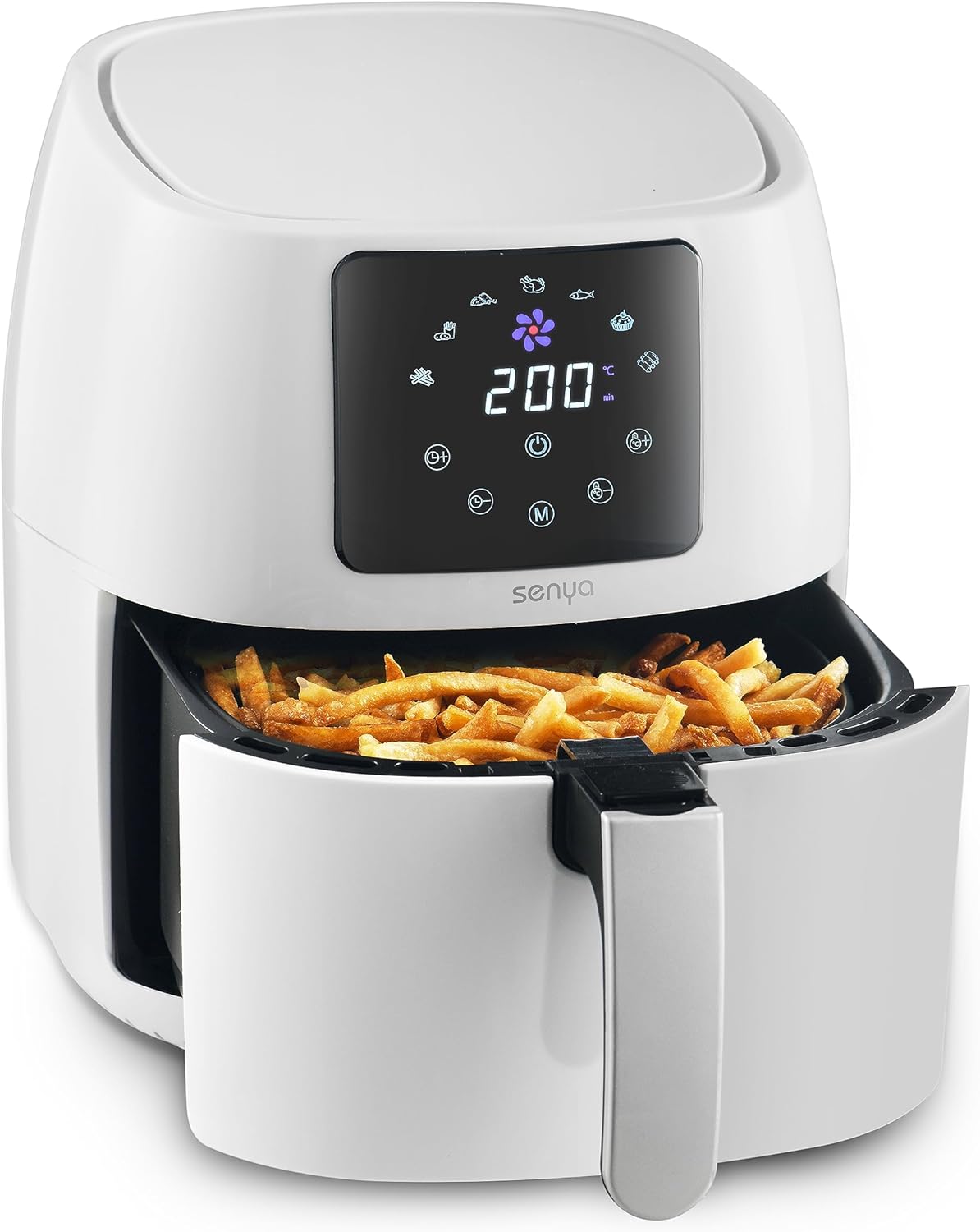 SENYA 4.5L Air Fryer Multi-Function Hot Air Fryer Oil-Free Air Fryer, White Color, My Air Cook, 7 Automatic Programs, 1400W, SYCK-AF002W