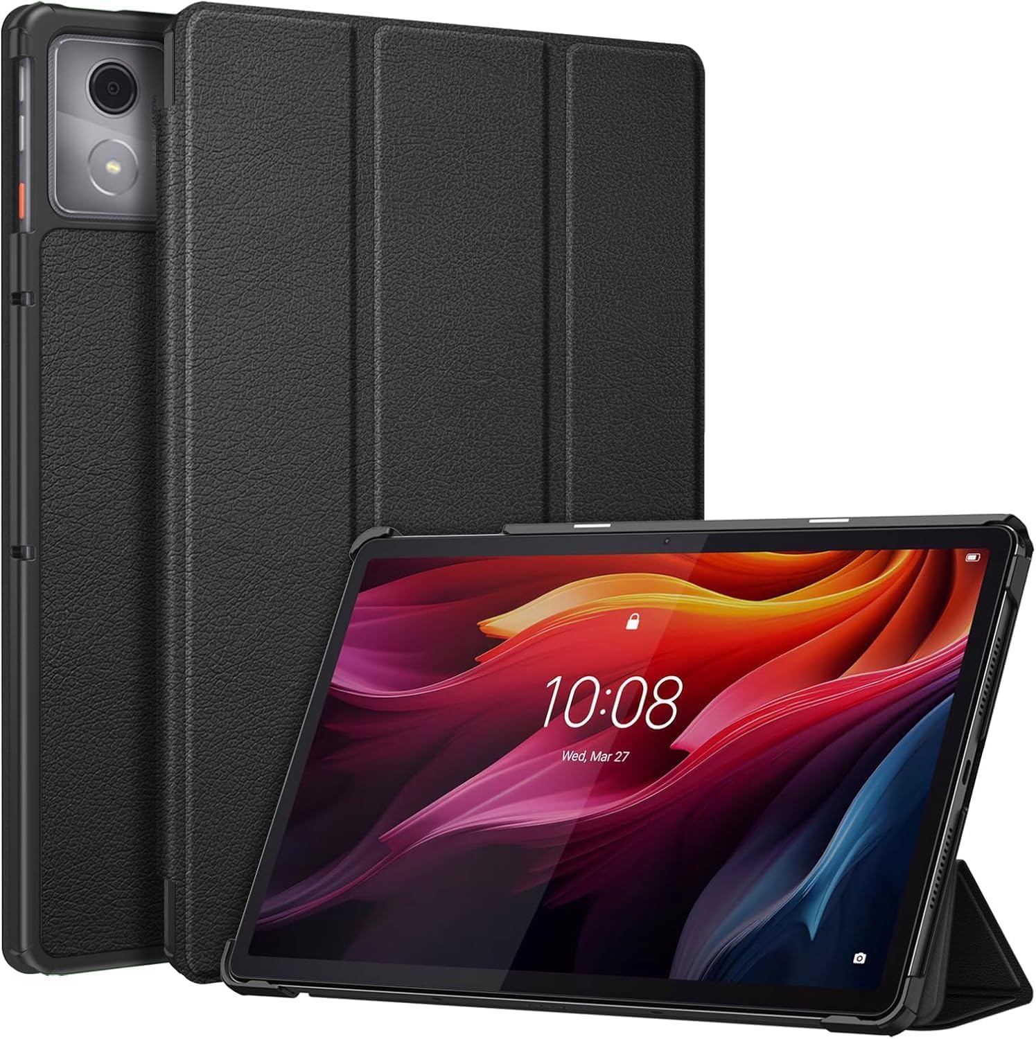 FINTIE Case for Lenovo Tab K11 Plus (TB352FU, TB352XU) 11.45 Inch 2024, Slim Lightweight Hard Cover Folding Case Protection for Lenovo Tab K11 Plus Tablet, Black