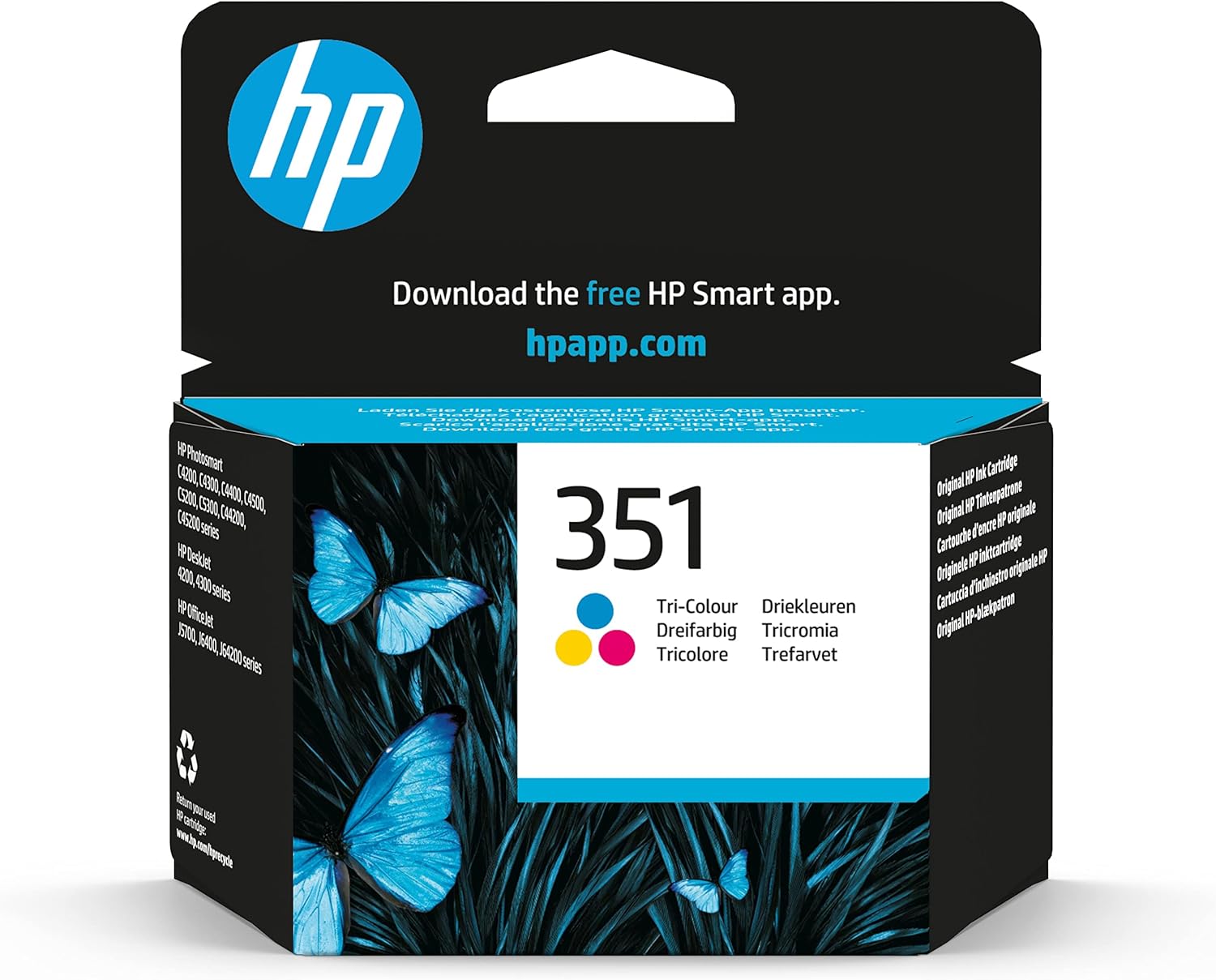 HP 351 Genuine Three Colour Ink Cartridge (CB337EE)