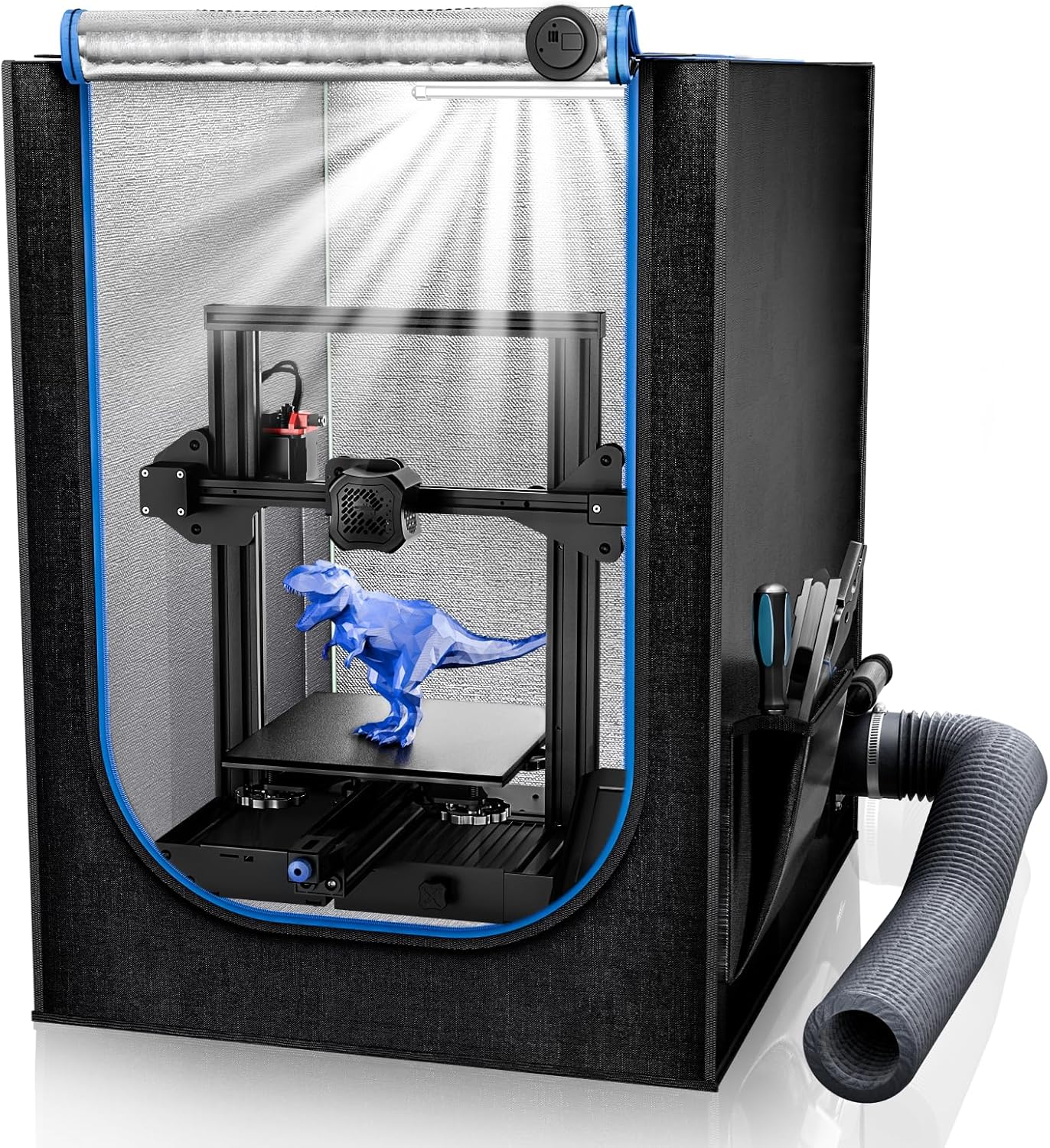 YOOPAI 3D Printer Box with Light Slot, Thermo Hygrometer, Ventilation Kit for ANYCUBIC Kobra 3/2 Neo/2 Pro, Creality Ender 3/Ender 3 Pro/Ender 3 V2/Ender 3 S1/Neo