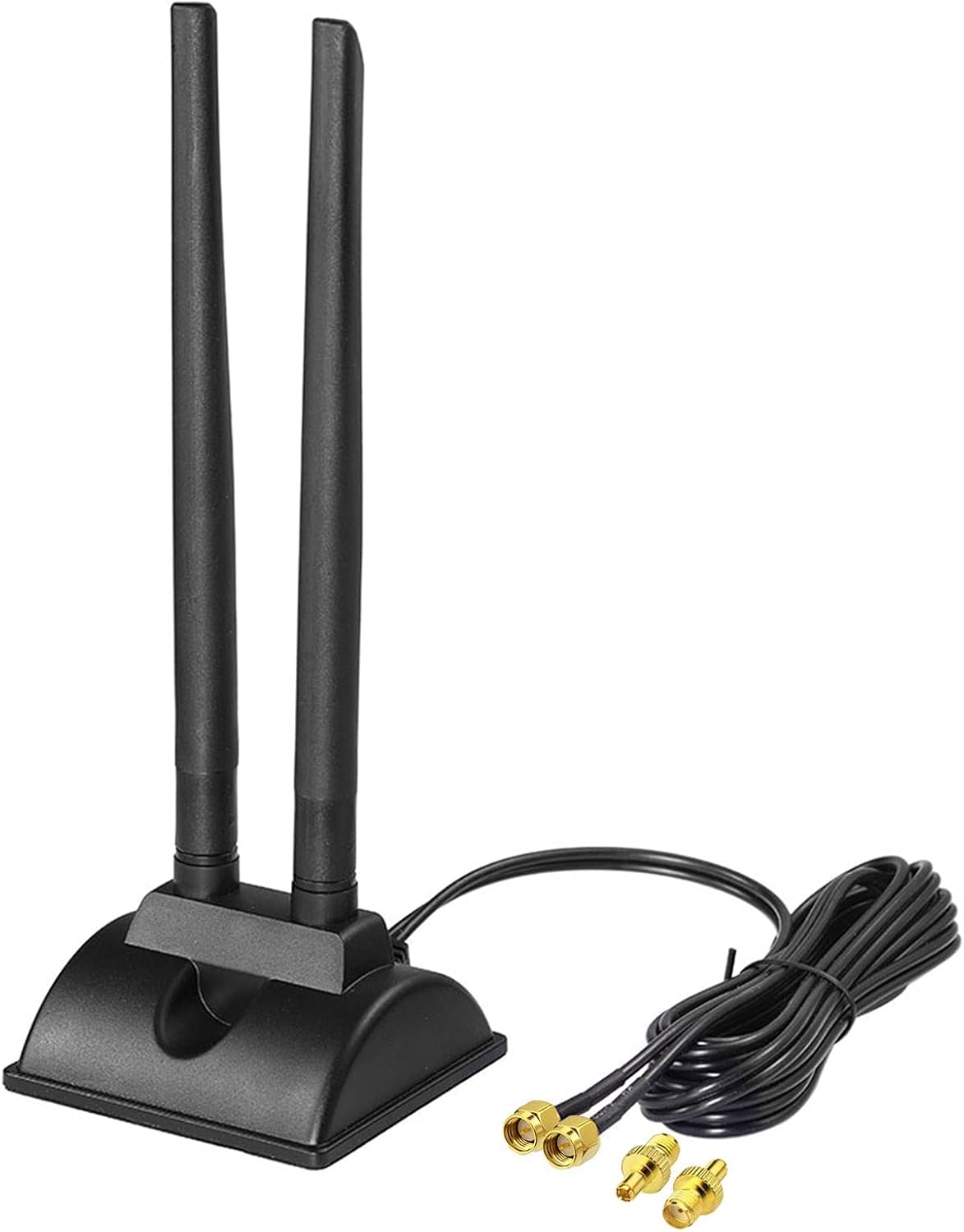 Bingfu 4G LTE Antenna TS9 SMA Male Magnetic Base 6dBi for CPE Cellular Gateway Modem Broadband Wireless Router ZTE D-Link Archer ASUS Huawei B525 B315 B310