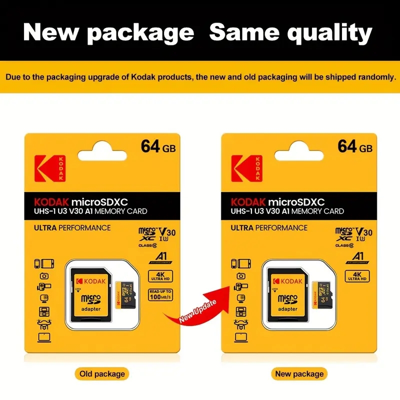 carte tf   avec une vitesse de jusquà 100 mb/s, classe 10 u3 uhs-i, adaptée à lutilisation 4k hd avec des adaptateurs   pour téléphones, haut-parleurs, caméras hd et appareils de jeu ! Détails du produit 0