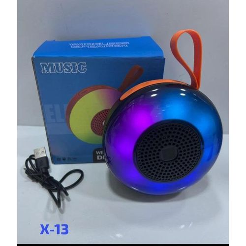 product_image_name-Generic-Mini haut-parleur Bluetooth portable sans fil RGB Caisson de basses stéréo LED activé par le son de la radio FM Prend en charge les fêtes TF/USB Batterie CC-1