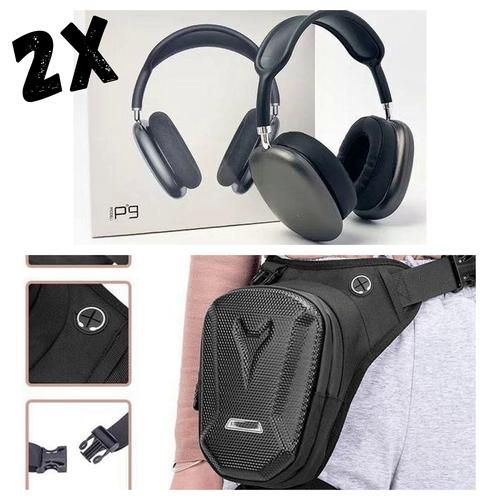 product_image_name-Generic-Pack P9 Casques sans fil Bluetooth 5.0 Casque Deep Bass Écouteurs+Sac de taille d