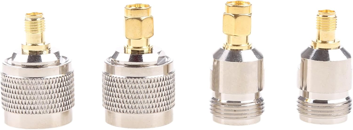 jojnsha Kit de connecteurs SMA vers N coaxiaux RF coaxiaux inversés de polarité SMA mâle femelle vers N mâle femelle pour adaptateur WiFi kit connecteur