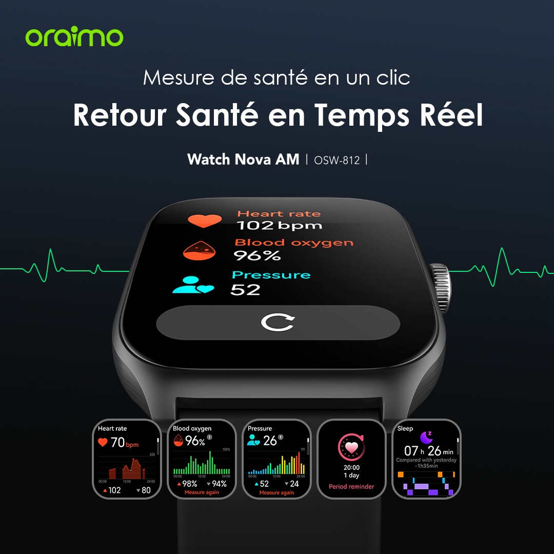 Watch Nova AM OSW-812 health tracking