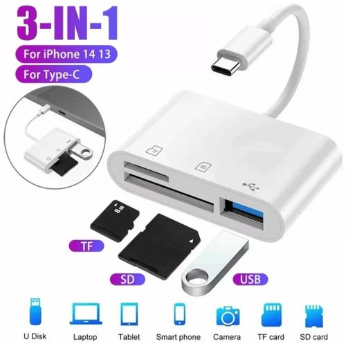 product_image_name-Generic-Adaptateur de lecteur de carte USB Type C vers SD TF-1