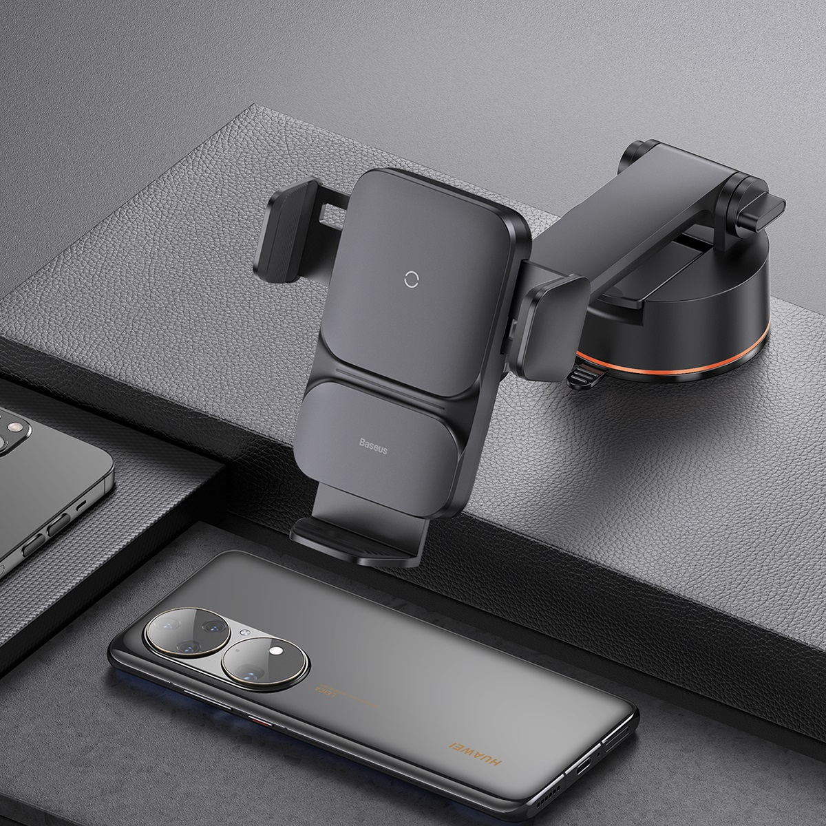 Une poignée avec un chargeur QI pouvant être actionné d'une seule main