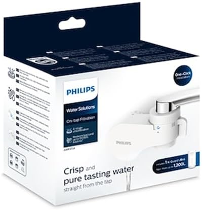 Philips Water Filter on tap AWP3754/10 ULTRAFILTRATION, reduces CHLORINE, LEAD, MICROPLASTICS and BACTERIA, filtration capacity of 1.200 L