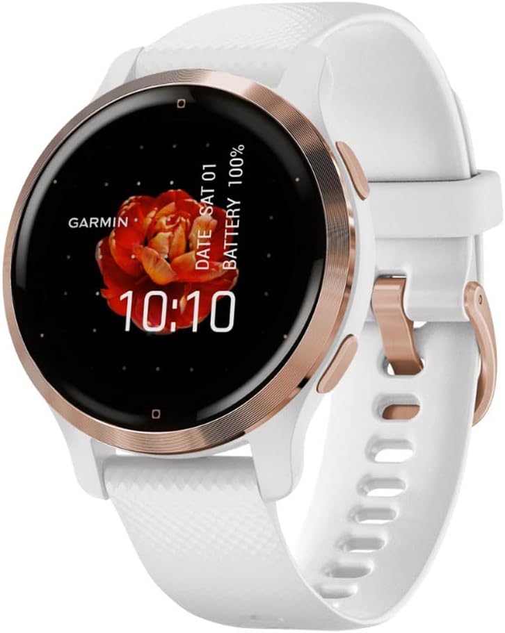 Garmin Venu 2S – schlanke GPS-Fitness-Smartwatch mit ultrascharfem 1.1 inch AMOLED-Touchdisplay, Gesundheitsfunktionen, über 25 vorinstallierten Sport-Apps, Music Pay