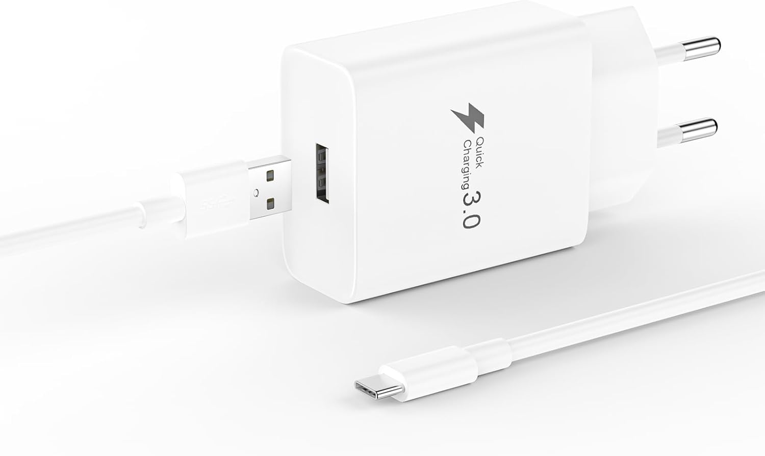 Xiaomi Fast Charger with 2M Cable for Xiaomi Redmi Note13/13C/13 Pro/14C/14T/14T Pro/14/12/12 Pro 5G/11s/11/A3/10/10 Pro/9/9 Pro Poco M4/M6/M3, for Samsung Galaxy 18W USB Quick Charge Plug