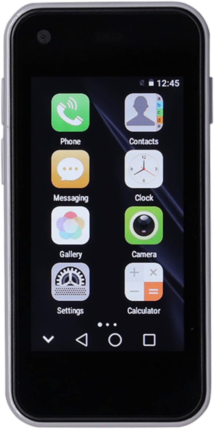 Sudroid Mini Smartphone – The World's Smallest Mobile Phone, 2.5 Inches, Quad Core, 1GB + 8GB, Dual SIM 5 MP, 3G Unlocked HD Mobile Phone with Case