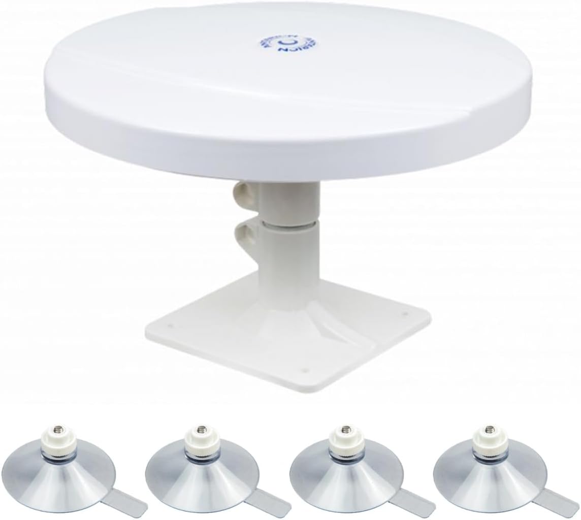 ANTARION Omnidirectional Passive TNT Antenna Camping Car + 4 Suction Cups