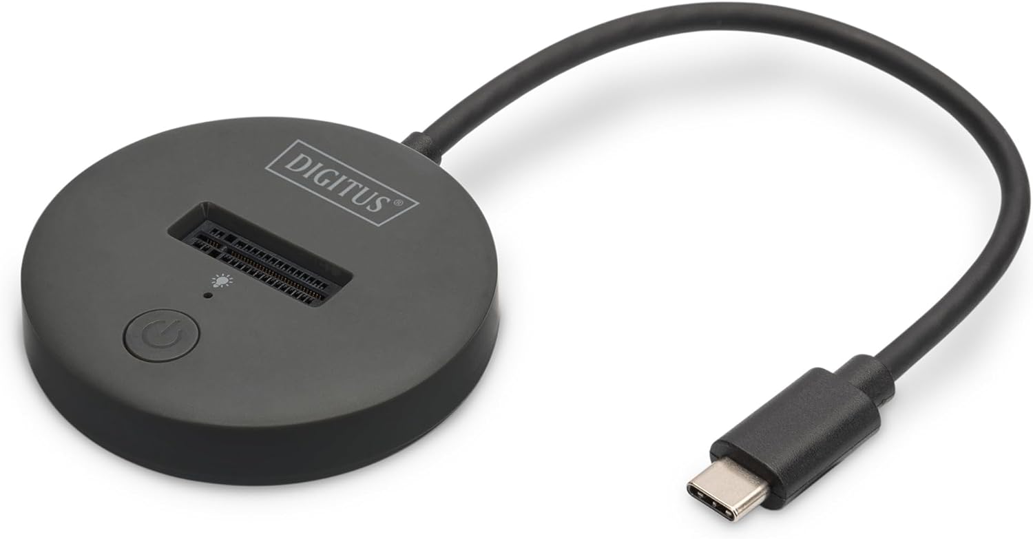 DIGITUS M.2 NVMe/SATA USB-C Dockingstation - USB 3.2 Gen2 - 10 Gbit/s - M.2 2242, 2260, 2280 & 22110 - max. capacity 4TB - for PC, notebook, game consoles - hot-swappable