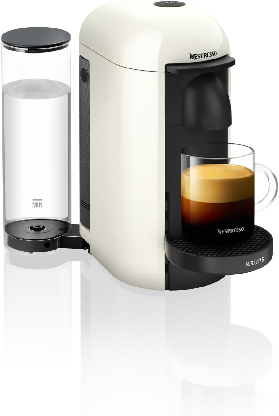 Nespresso Coffee Machine Krups Vertuo Plus White Ivory Espresso Coffee Maker YY3916FD