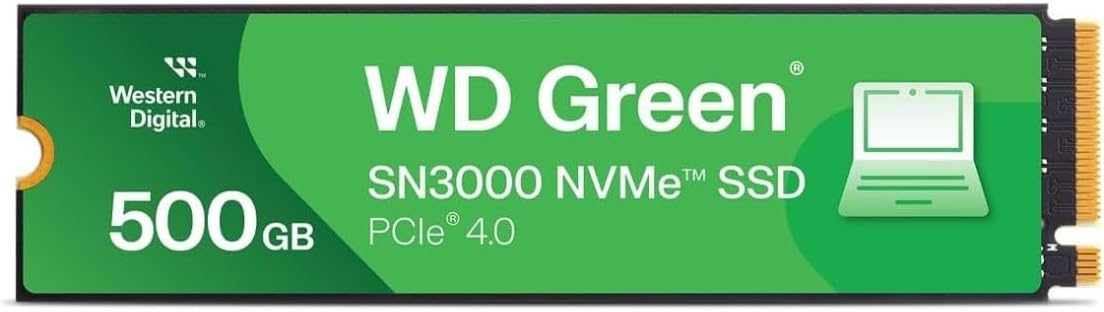 Western Digital Green Sn3000 M.2 Pci Express 4.0 Nvme Internal Hard Drive 500 GB