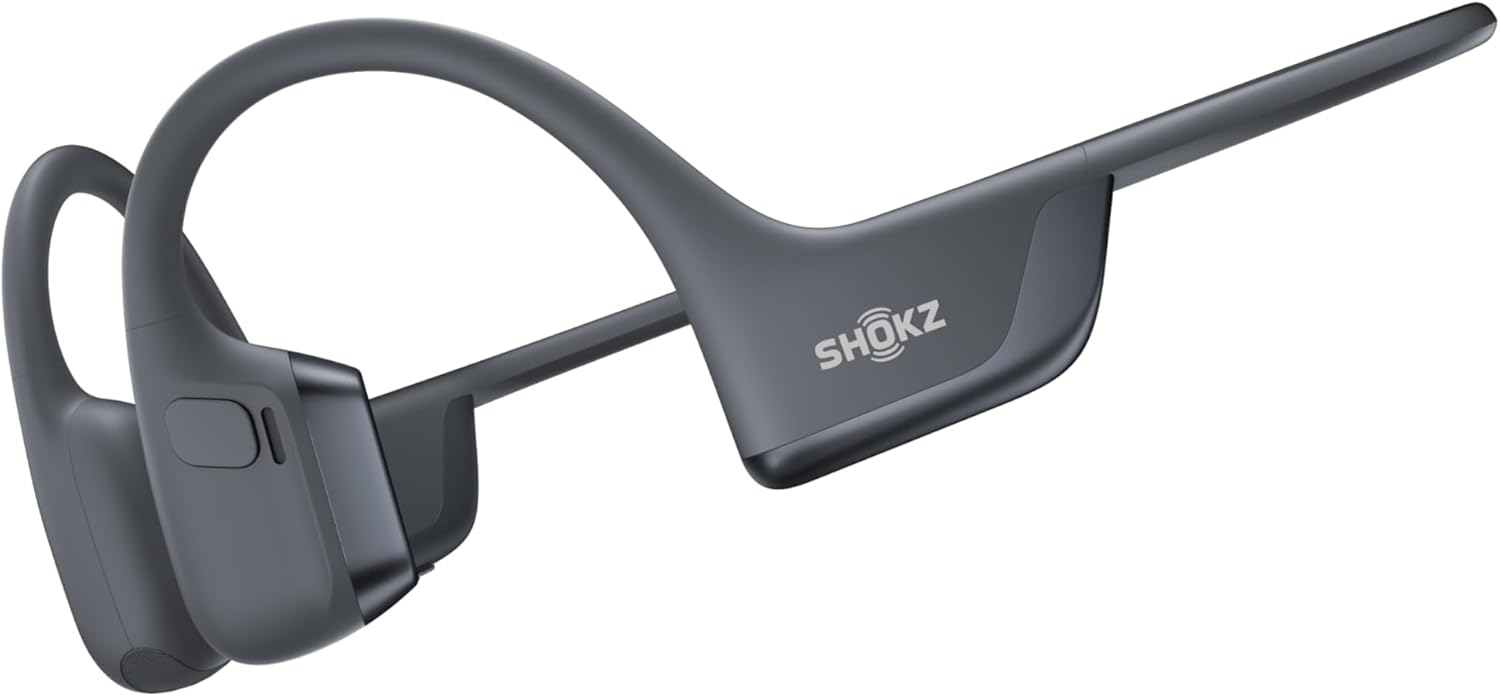 SHOKZ OpenRun Pro 2 Bone Conduction Headphones, Bluetooth 5.3 Wireless Earphones, Noise Cancelling Microphones, IP55 Waterproof, 12 Hours Battery Life, USB-C Fast Charging, Black