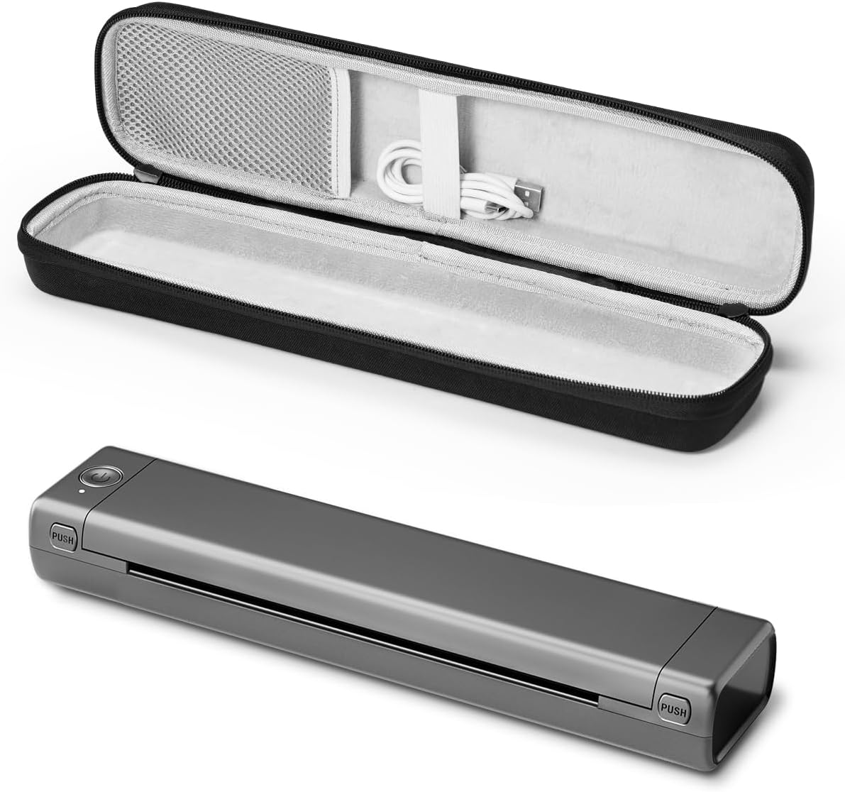 Phomemo M08F Thermal Printer, A4 Portable Mobile Wireless Printer Compatible with Android, iOS and Laptop, with 1 Storage Box