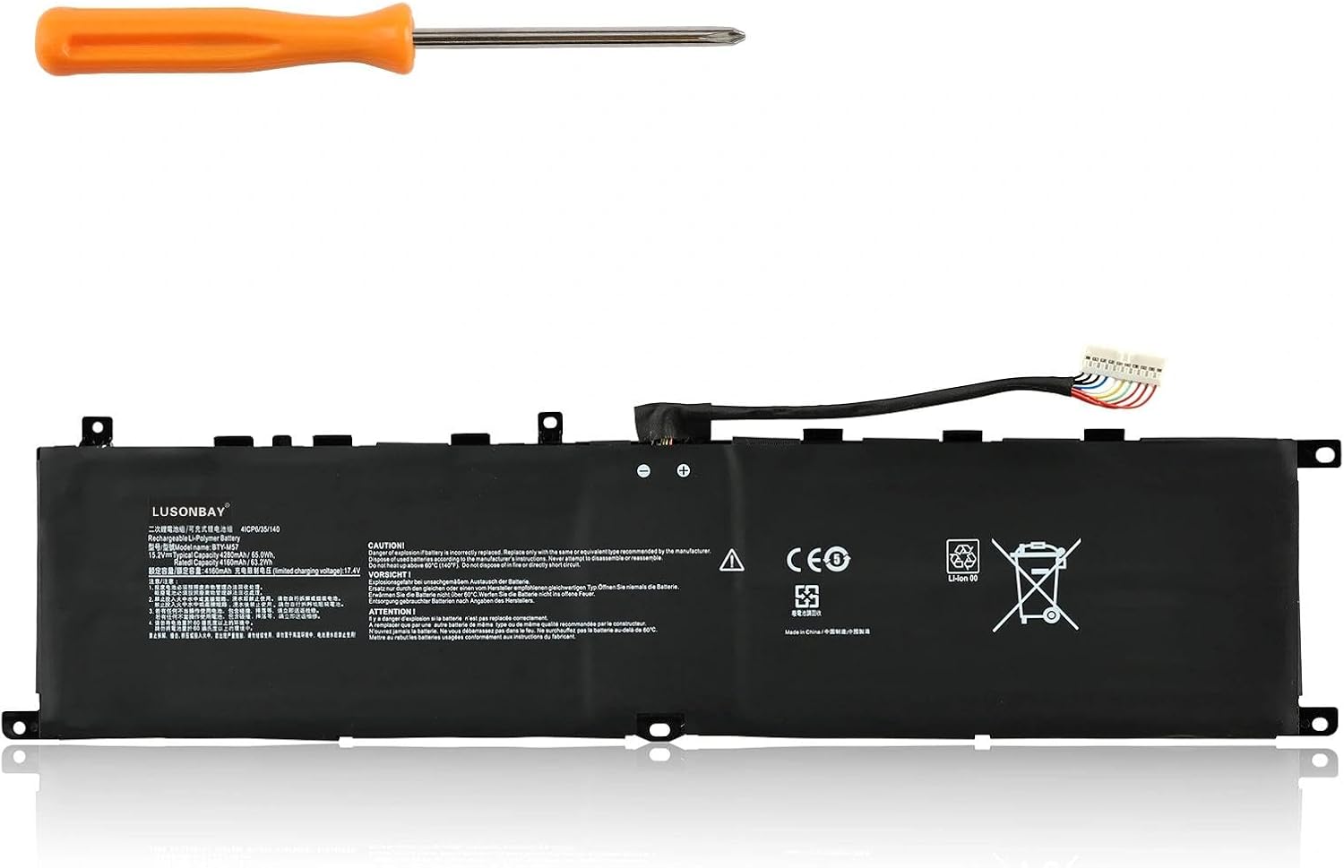 LUSONBAY BTY-M57 Laptop Battery for MSI GP66 GP76 Leopard Gaming 10UE 10UG 10UH 11UE 11UG 11UH Vector GP66 GP76 12UE 12UG 12UH 12UGS 12UHS 12UHSO 12UEO 12UGSO GP66HX