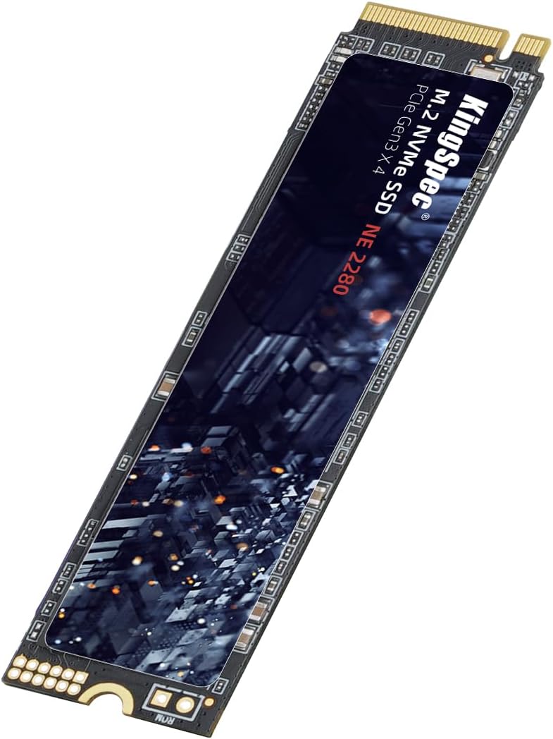 KingSpec 1TB M.2 NVMe SSD, 2280 PCIe Gen3x4 SSD - Up to 2400MB/s, Internal Solid State Drive with 3D NAND Flash, Compatible with Desktop and Laptop