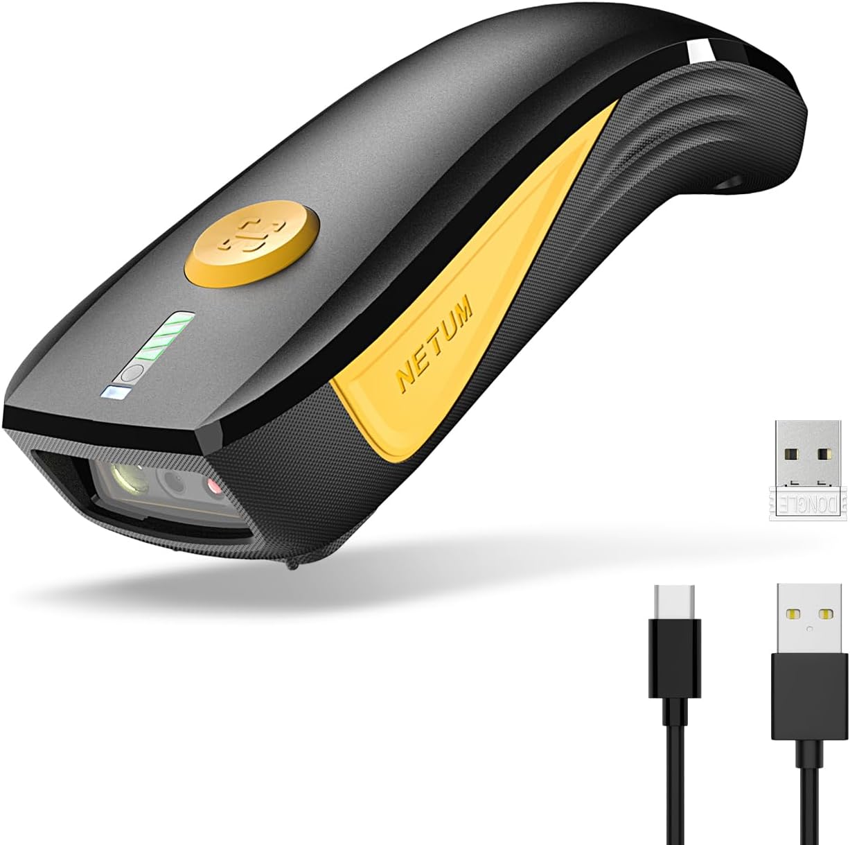 NETUM CS7501 Scanner de code QR – Lecteur de Codes-barres Bluetooth Amélioré, Mini Lecteur de Codes-barres Portable 1D et 2D pour la Gestion des Stocks, Scanner D'images Sans Fil pour Tablettes