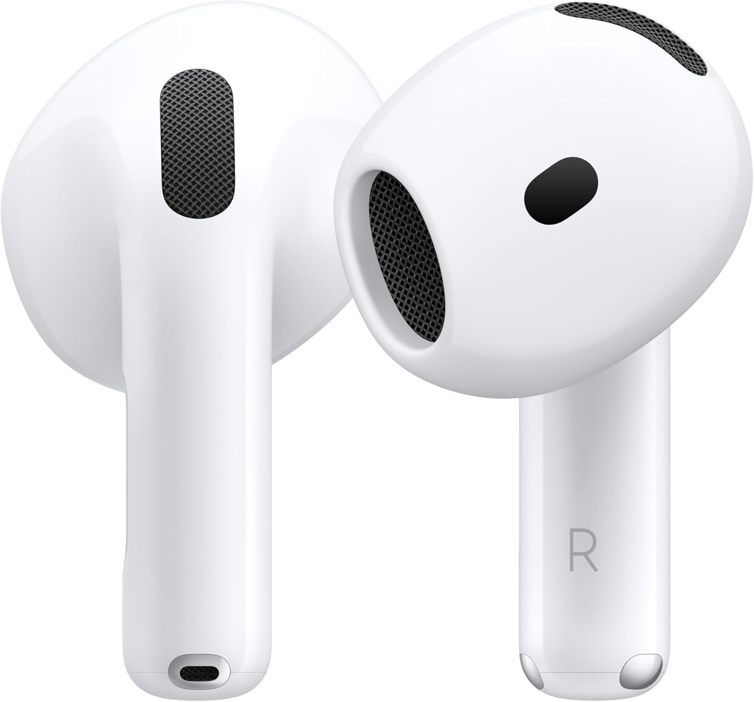 Apple AirPods 4 Wireless Headphones, Bluetooth Headsets and Earbuds, Customized Space Audio, Sweat and Water Resistance, USB-C Charging Case, H2 Chip, Up to 24 Hours of Battery Life