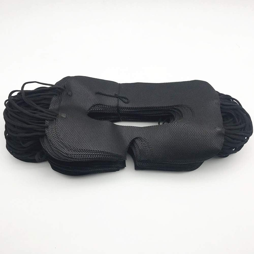 LINHUIPAD Disposable Virtual Reality Masks, VR Eye Cover Mask Sanitary VR Mask Rift VR Pad Compatible with HTC Vive, PS VR, Gear VR Oculus Rift, etc.(Black)
