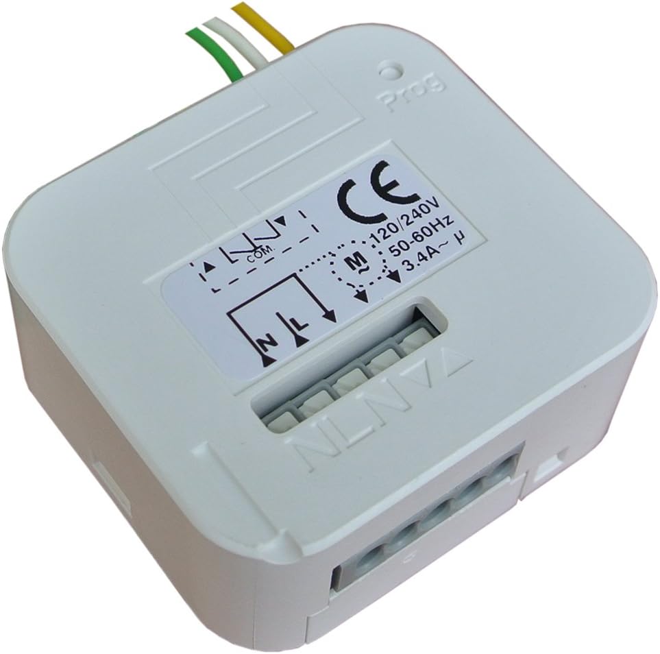 Simu Hz02 Micro Receiver for Roller Shutters, Suitable for Simu Hz Radio System and Somfy RTS Radio System (Motor Control) 230V/650W