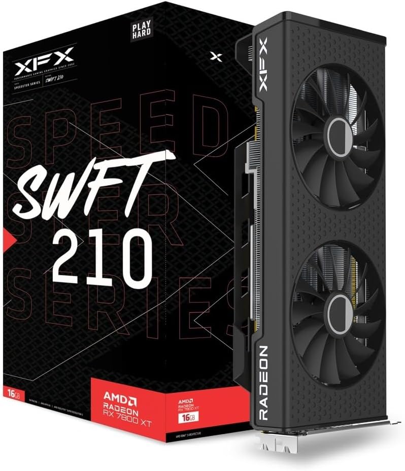 XFX Speedster SWFT210 Radeon RX 7800XT Core (RX-78TSWFTFP) Gaming Graphics Card