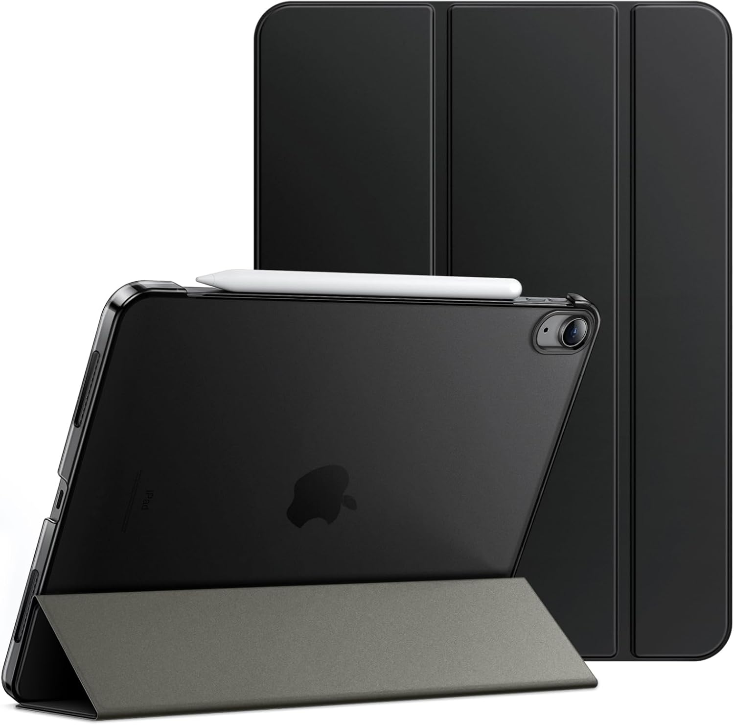JETech Case for iPad Air 11 Inch M3/M2 (2025/2024), iPad Air 5th/4th (2022/2020 Model, 10.9 inches), Slim Stand Hard Back Cover Case with Auto Sleep/Wake (Black)