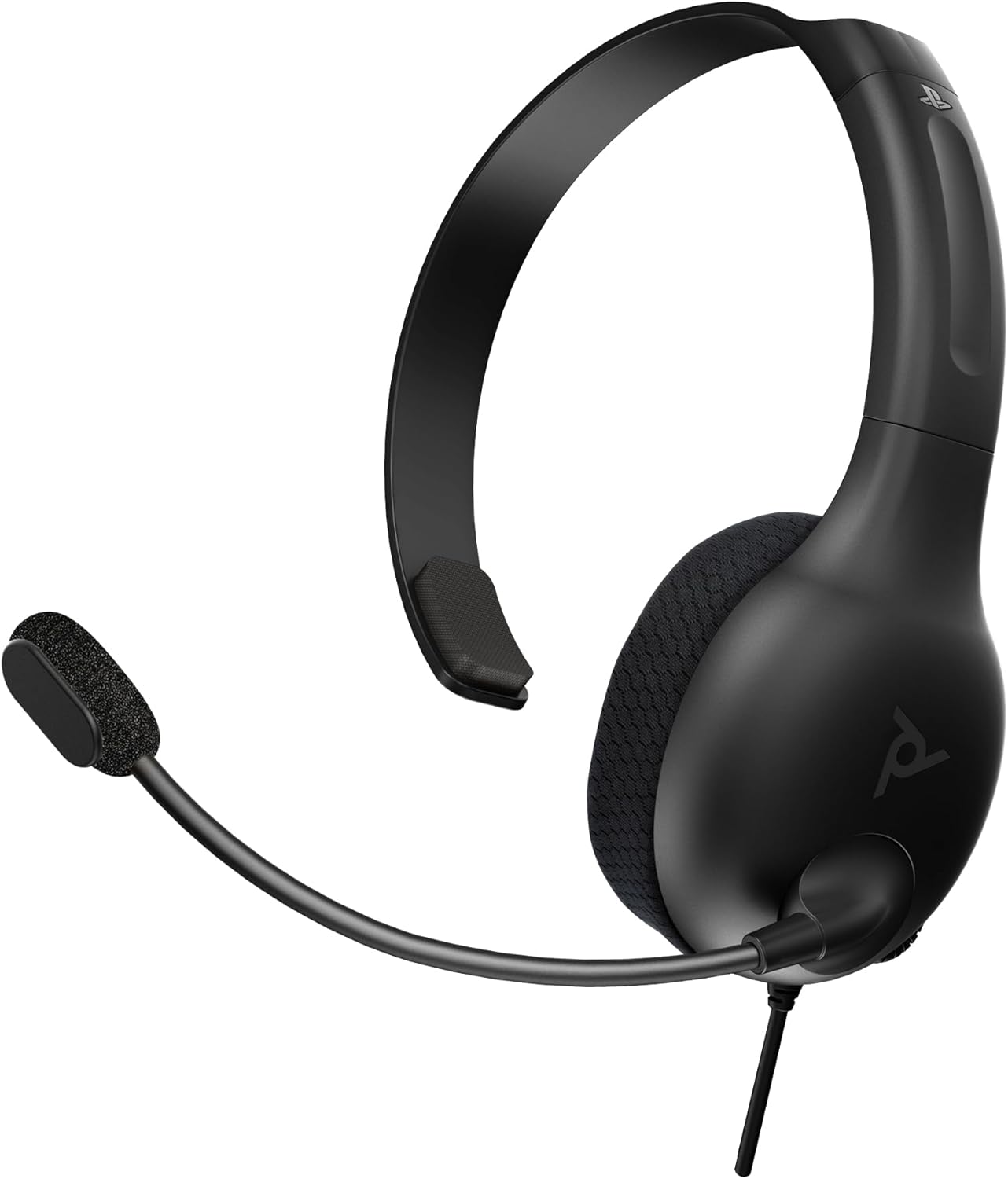 Pdp Lvl30 Filaire Casque avec Single-Sided One Ear Headphone pour Playstation, Ps4, Ps5 - Mac, Tablet Compatible - Noise-Cancelling Mic - Lightweight, Cool Compourt, Fine pour Gaming - Noir