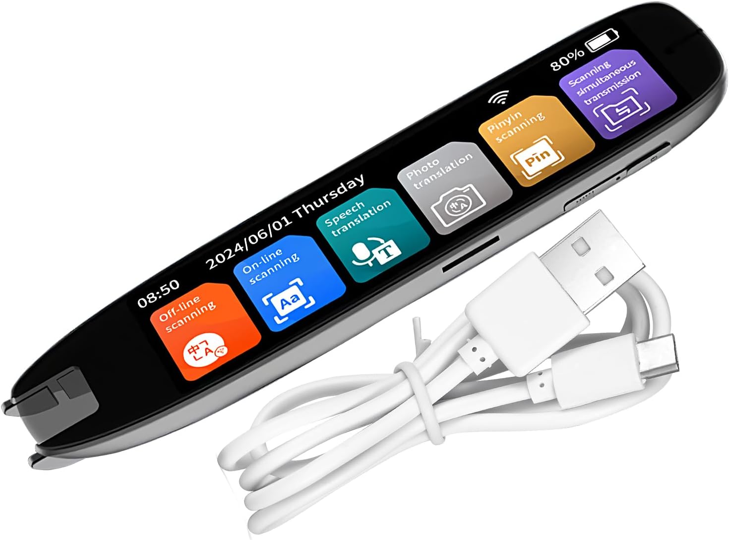 Scan pen translator | 6.01 inch TRANSLATION CUTTING | Online 142 languages Scan pen reader with touch screen Offline function Photo translation text on language