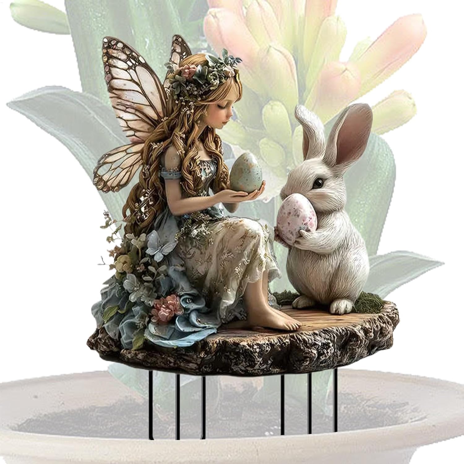 Fairy Et - - Acrylic Yard Stakes - Rabbit Yard Stakes | 2D Flat Spring Lawn Panels, Outdoor Garden Decoration, Yard Art for Terrace, Yard Hutches Rabbit Garden Stakes