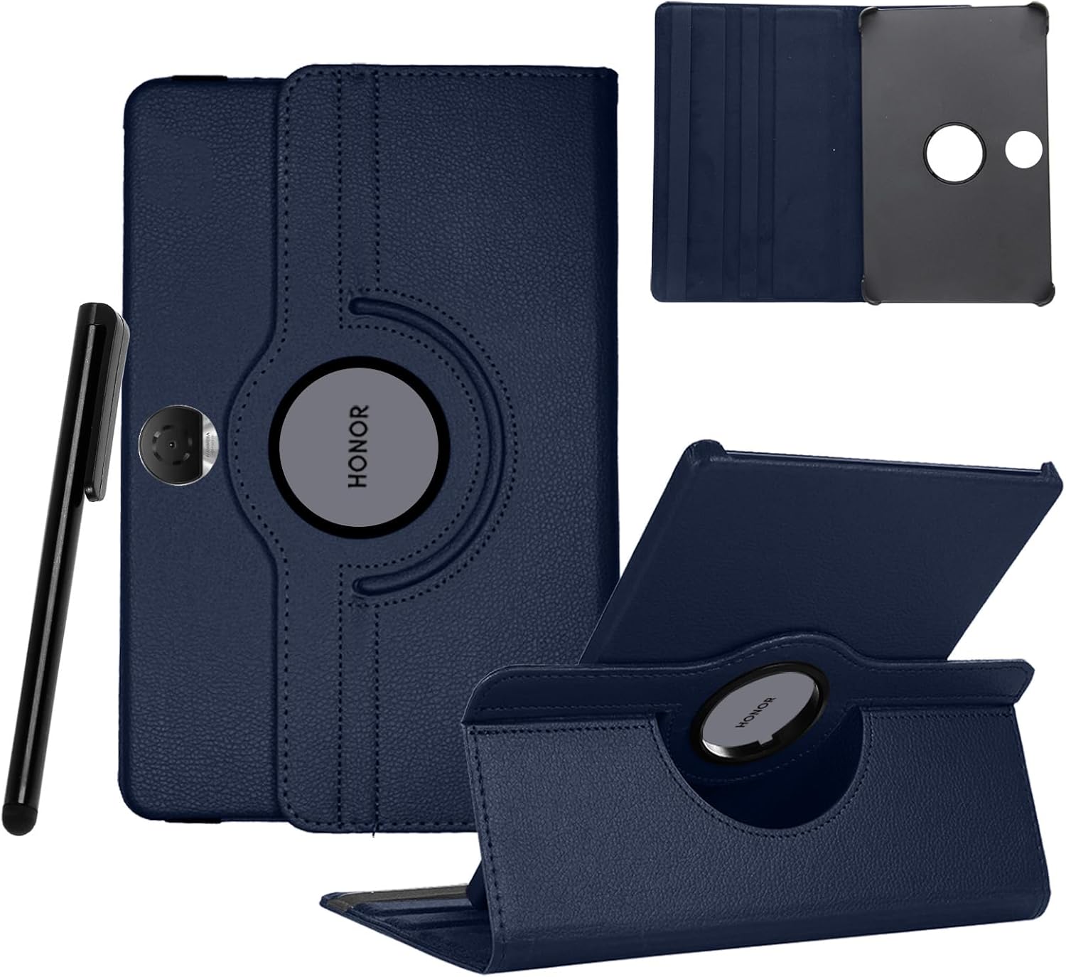 Heremore Protective Case for Honor Pad 9 12.1 Inch Tablet 2024, 360° Rotating Stand Case, PU Leather Protective Case