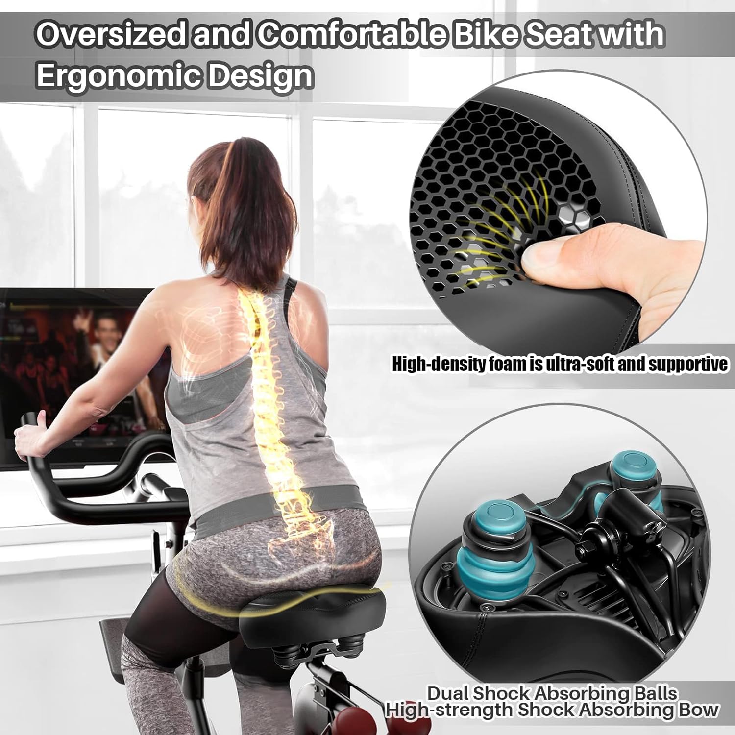 ZKSJFU Bicycle Saddle for Merida Reacto Track Ride 100 Ride 200 Ride 4000 Ride 500, Ultra Comfortable Bicycle Saddle for Men/Women, Soft, Breathable, Cushioning for Road/MTB/Electric Accessory