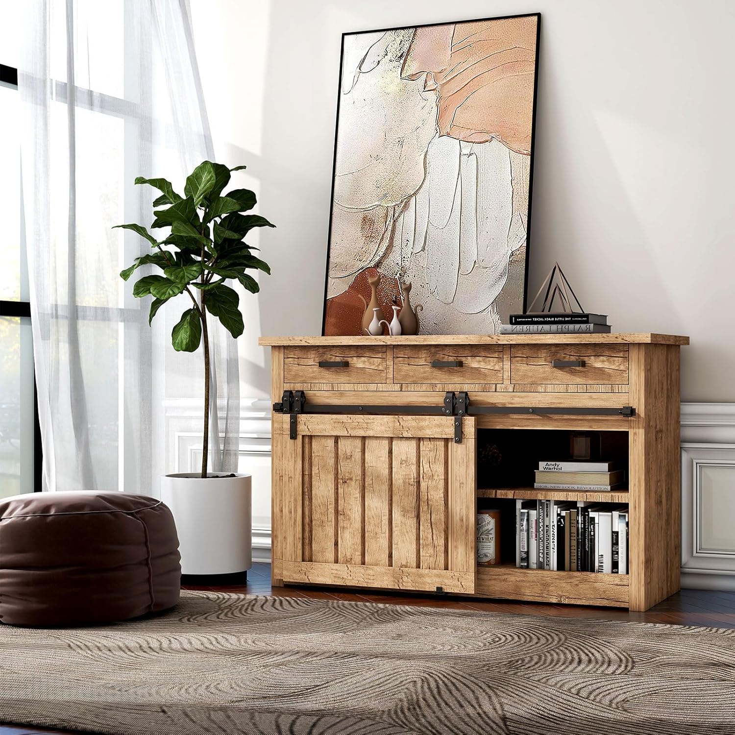 TSMST 6.5FT/200cm Bypass Mini Sliding Door Track Kit, Mini Accessories for Single Sliding Door, Suitable for Cabinet TV Door, Window (No Wardrobe)