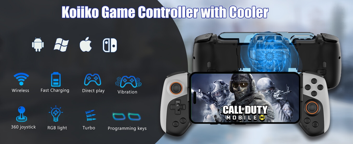 Game Controller with Cooler smartphone controller iphone controller mobile controller