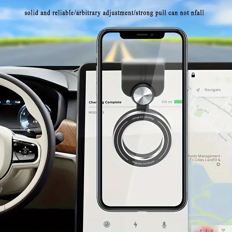 filbida flexible magnetic car dashboard phone mount rotatable l shaped waterproof abs material compatible with all cars adjustable instrument panel mount for mobile device support details 1