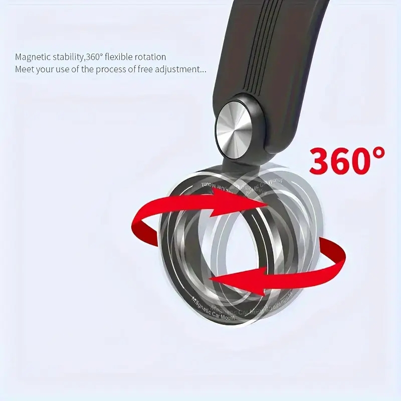 filbida flexible magnetic car dashboard phone mount rotatable l shaped waterproof abs material compatible with all cars adjustable instrument panel mount for mobile device support details 2