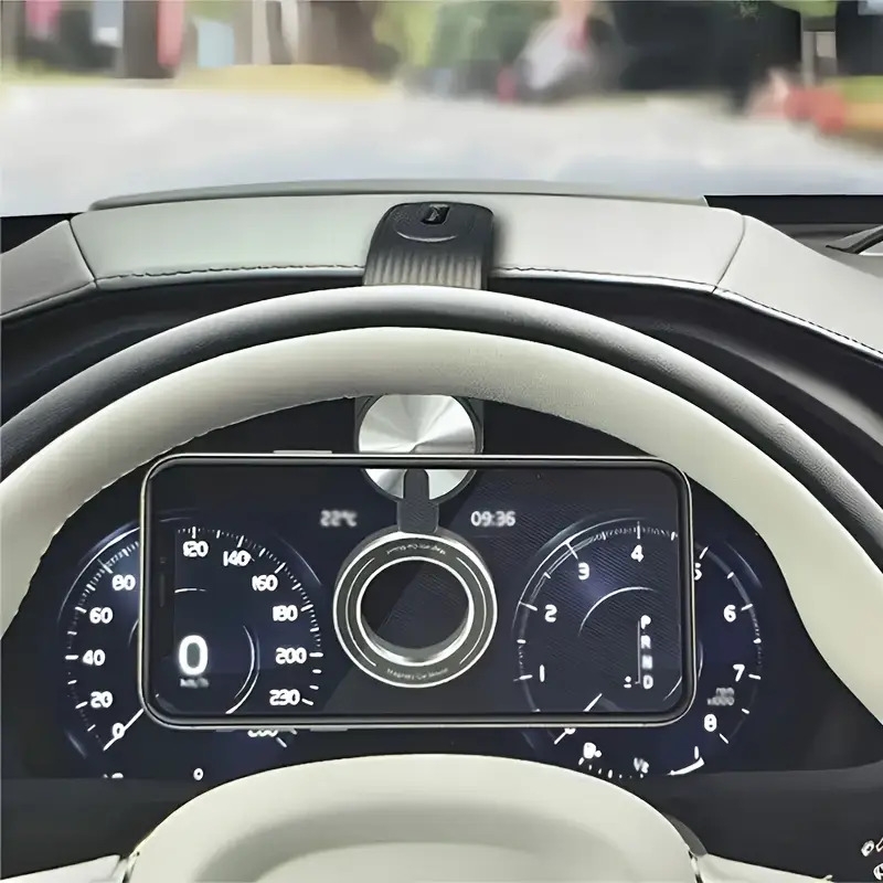 filbida flexible magnetic car dashboard phone mount rotatable l shaped waterproof abs material compatible with all cars adjustable instrument panel mount for mobile device support details 4