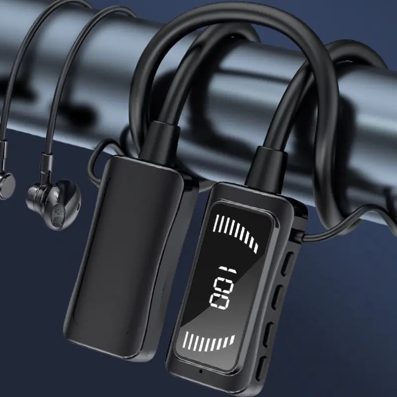 ultra long   wireless neckband earphones for running usb rechargeable wireless enabled type c charging port details 4