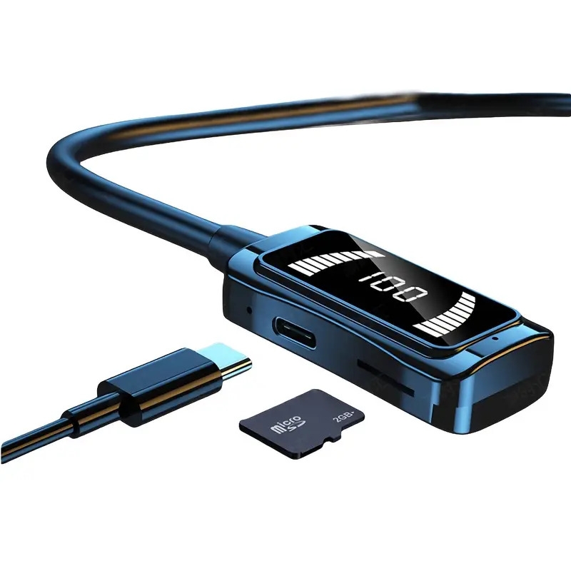 ultra long   wireless neckband earphones for running usb rechargeable wireless enabled type c charging port details 6